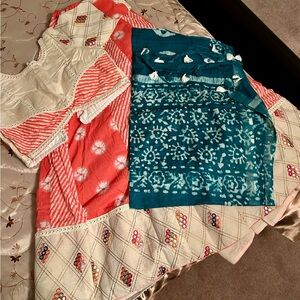 Colorful Embroidered Fabric Set